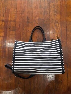 kate spade Black and White Striped Tote
